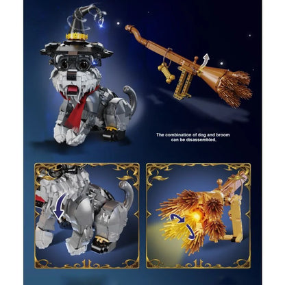 Fantasy Magic Dog Building Blocks - Kids' Educational Assembly Toy & Ornament, Ideal for Children's Christmas Gifts!