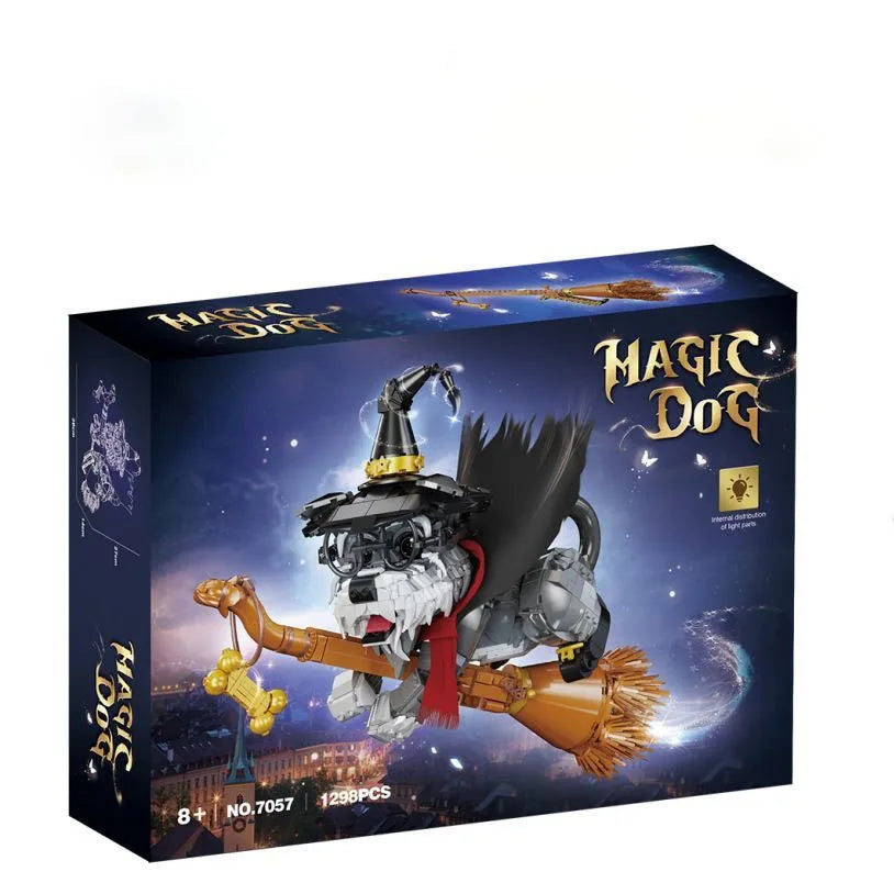 Fantasy Magic Dog Building Blocks - Kids' Educational Assembly Toy & Ornament, Ideal for Children's Christmas Gifts!