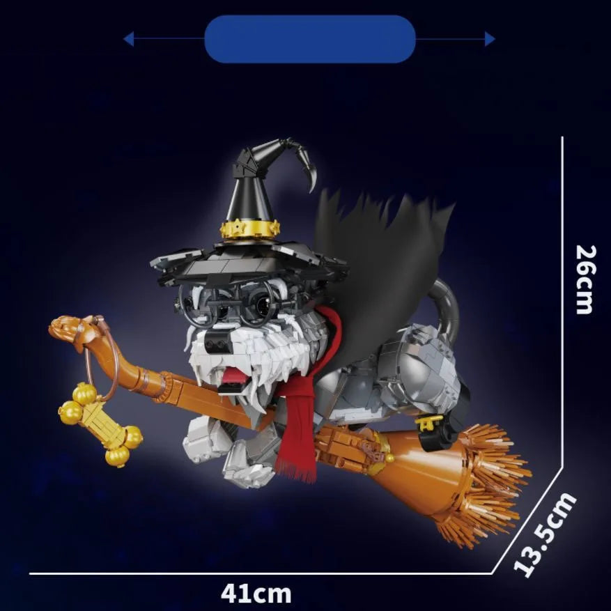 Fantasy Magic Dog Building Blocks - Kids' Educational Assembly Toy & Ornament, Ideal for Children's Christmas Gifts!