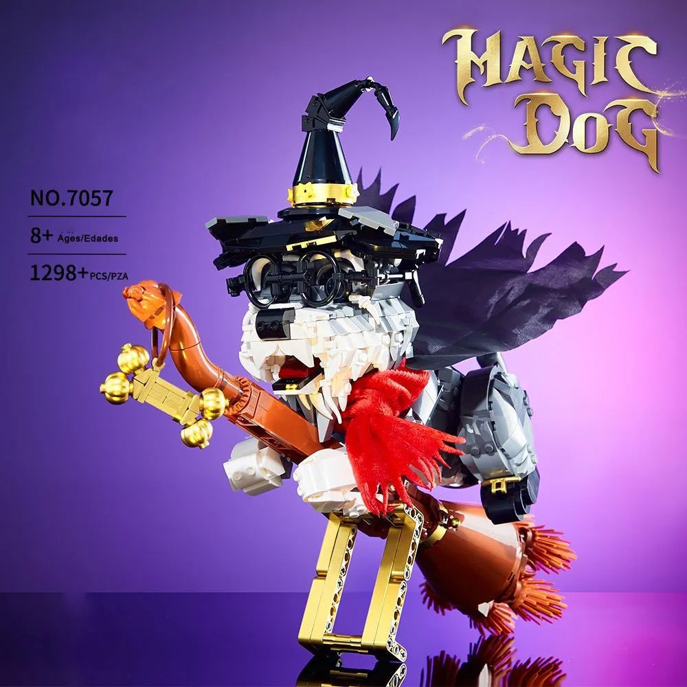 Fantasy Magic Dog Building Blocks - Kids' Educational Assembly Toy & Ornament, Ideal for Children's Christmas Gifts!