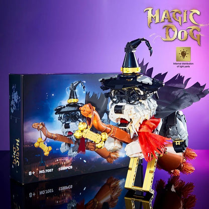 Fantasy Magic Dog Building Blocks - Kids' Educational Assembly Toy & Ornament, Ideal for Children's Christmas Gifts!