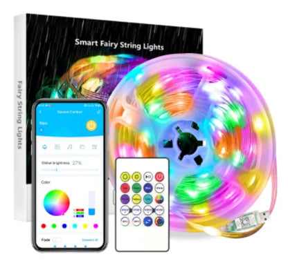 Led Christmas Lights 65.6ft, IP65 Waterproof, APP Supports Music Sync, Christmas Decorations, Indoor and Outdoor Fairy Lights