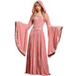 Halloween Costumes Women's Retro European Medieval Dress Pink Blue Court Dress Tea Party Princess Dresses for Female Robe 2022