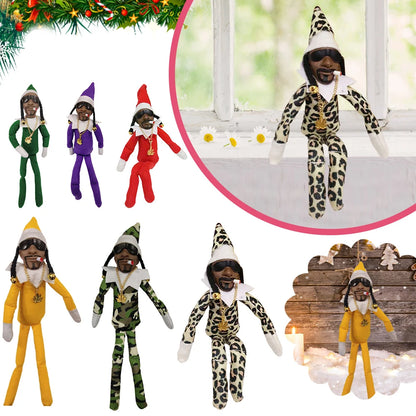 11.81 in Christmas Elf Doll Cute Elves Plush Toy Xmas Gift Holiday Cute Plush Shelf Toy Snoop on A Stoop 2023 Christmas Elf Doll