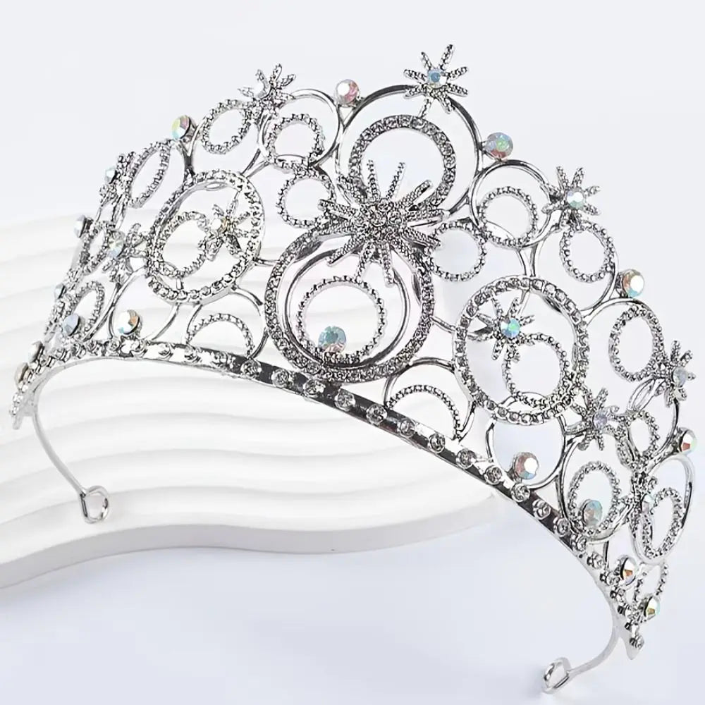 Trendy Luxury Baroque Queen Tiaras Elegant Dazzling Wedding Head Wear Sparkling Shiny Bridal Princess Crown Hair