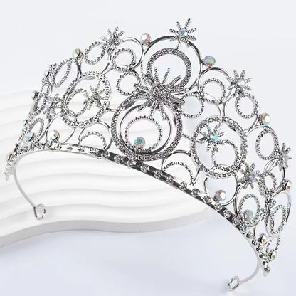 Trendy Luxury Baroque Queen Tiaras Elegant Dazzling Wedding Head Wear Sparkling Shiny Bridal Princess Crown Hair