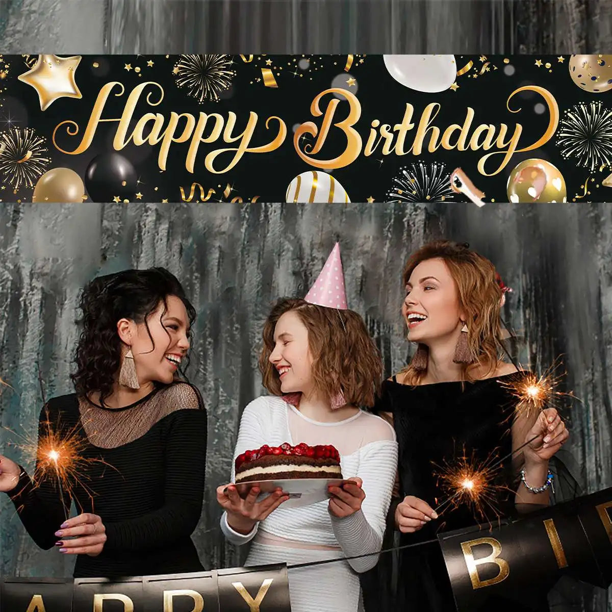 Happy Birthday Banner Birthday Party Decoration Kids Boys Girl Baby Shower Decoration Bunting Garland Banners Flags Anniversary