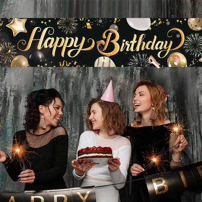 Happy Birthday Banner Birthday Party Decoration Kids Boys Girl Baby Shower Decoration Bunting Garland Banners Flags Anniversary