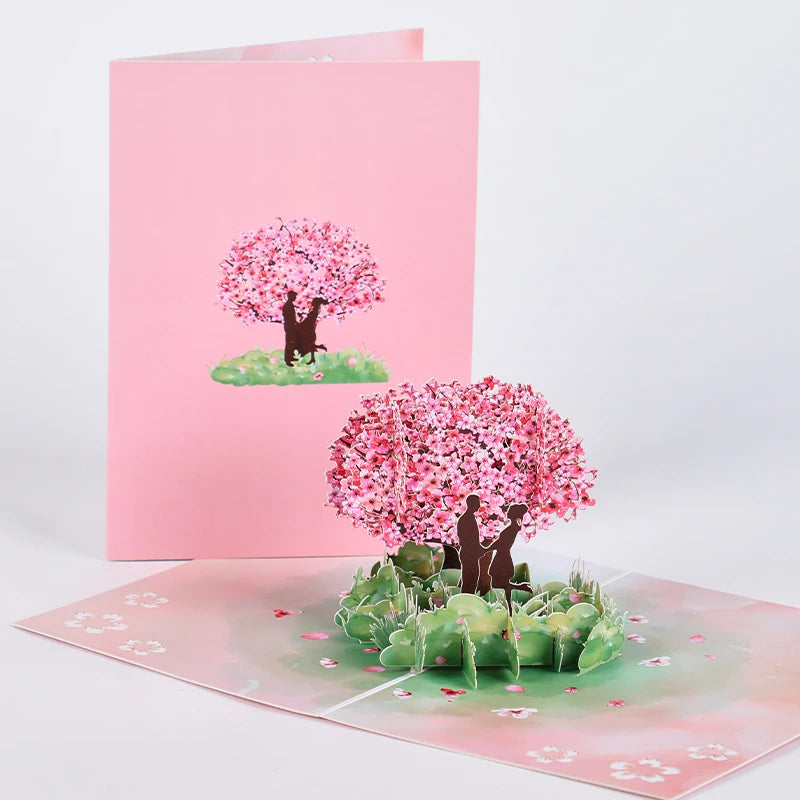 Valentine's Day Pop-Up 3D Cupid Cat Greeting Card - Romantic Love Gift