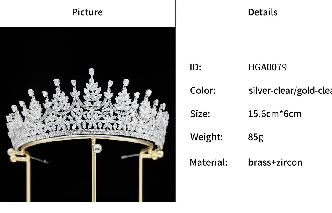 Cubic Zirconia Tiaras For Wedding Bride Hair Jewelry Accessories Bridal Tiaras Crowns For Women Pageant Prom Party Headdress