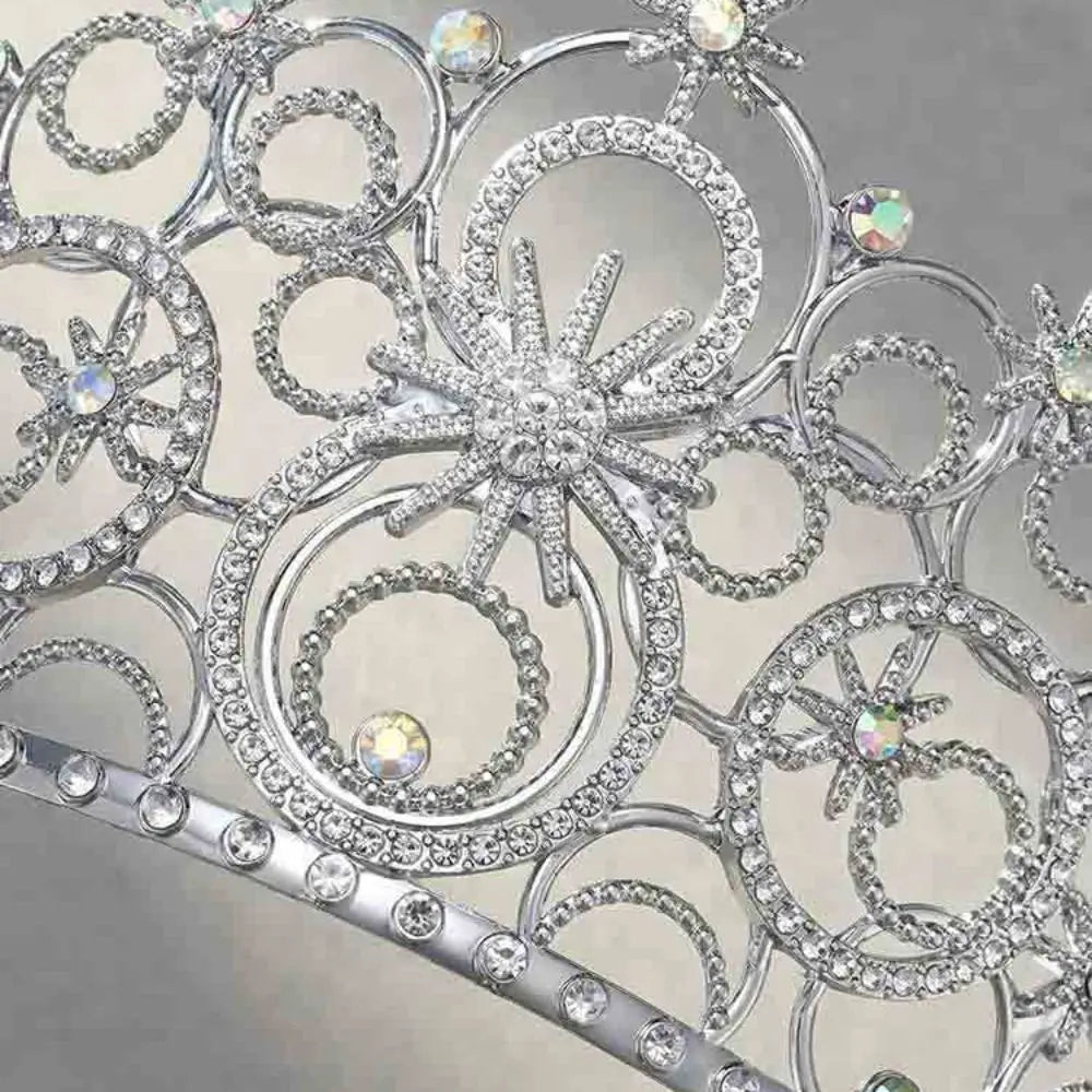 Trendy Luxury Baroque Queen Tiaras Elegant Dazzling Wedding Head Wear Sparkling Shiny Bridal Princess Crown Hair