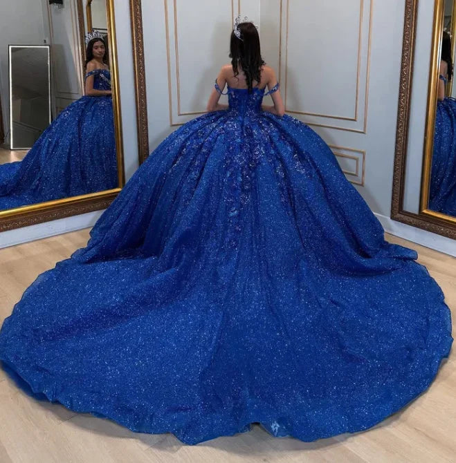 FURSTENBERG Sexy Quinceneara Dress for Women Off Shoulder Sequin Tassles Birthday Party Dresses 15 Anos Vestido Customized