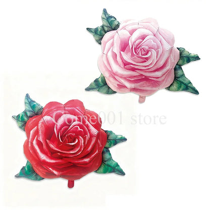 Romantic Rose Balloon Bouquet - Valentine's Day Painting Balloon for Proposals & Celebrations