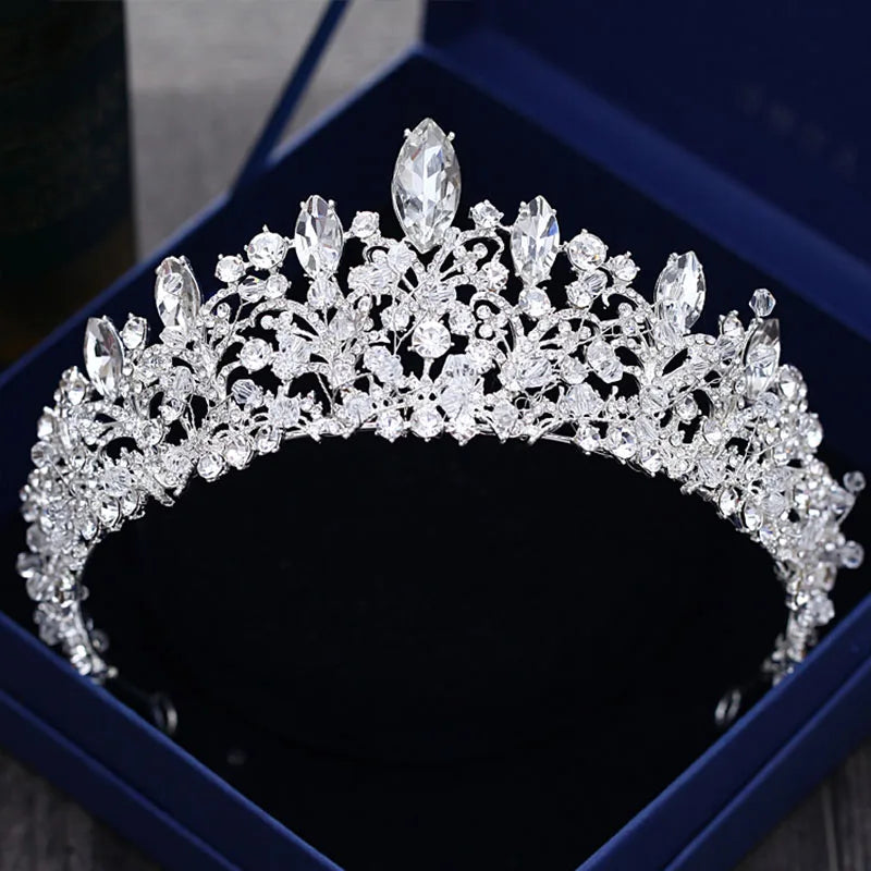 Itacazzo Bridal Headwear Crown Classic Tiaras Suitable for Women's Wedding, Birthday, Party Accessories (Can be Quickly Sent)