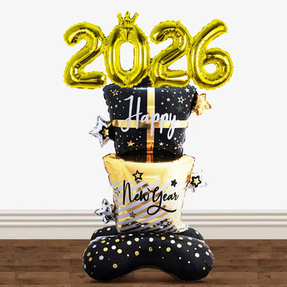 Standing New year balloon Gold 2026 Balloon New year party Balloon decoration 2026 Happy new year eve Party home Decor supplies
