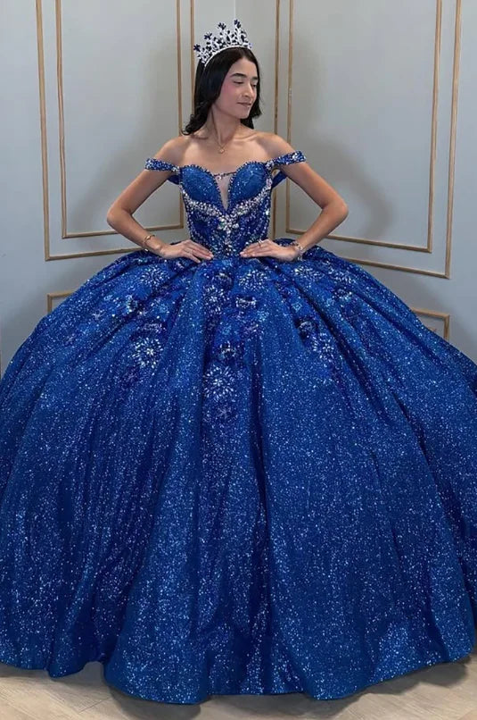 FURSTENBERG Sexy Quinceneara Dress for Women Off Shoulder Sequin Tassles Birthday Party Dresses 15 Anos Vestido Customized