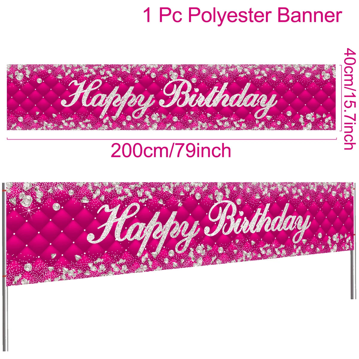 Happy Birthday Banner Birthday Party Decoration Kids Boys Girl Baby Shower Decoration Bunting Garland Banners Flags Anniversary