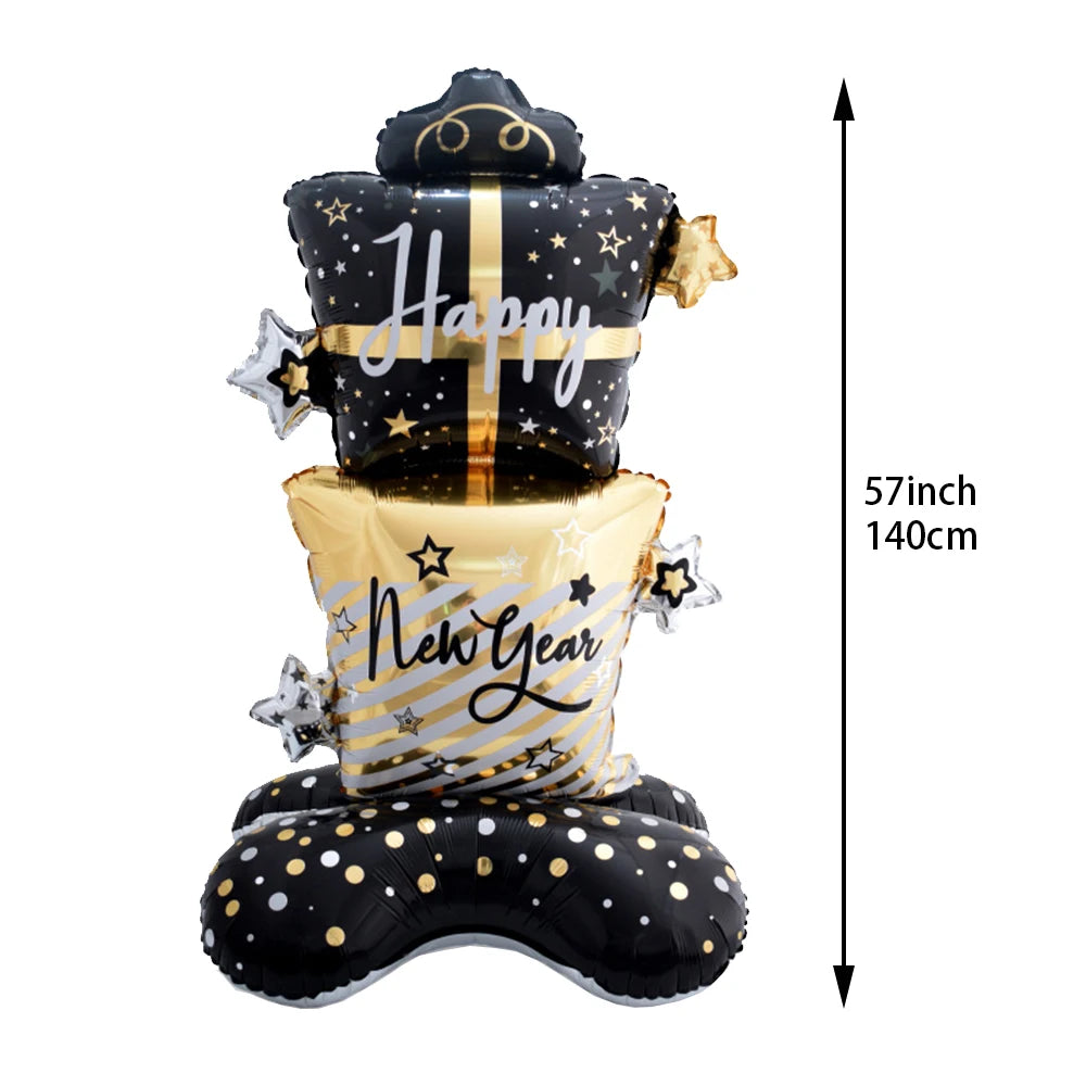 Standing New year balloon Gold 2026 Balloon New year party Balloon decoration 2026 Happy new year eve Party home Decor supplies
