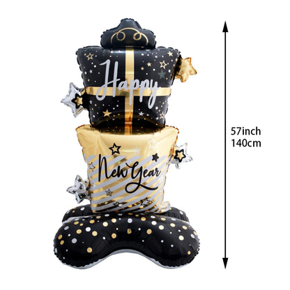 Standing New year balloon Gold 2026 Balloon New year party Balloon decoration 2026 Happy new year eve Party home Decor supplies