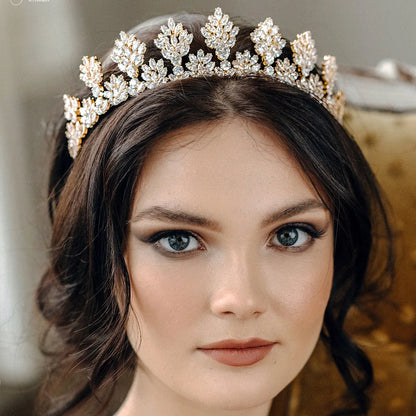 Cubic Zirconia Tiaras For Wedding Bride Hair Jewelry Accessories Bridal Tiaras Crowns For Women Pageant Prom Party Headdress