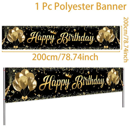Happy Birthday Banner Birthday Party Decoration Kids Boys Girl Baby Shower Decoration Bunting Garland Banners Flags Anniversary