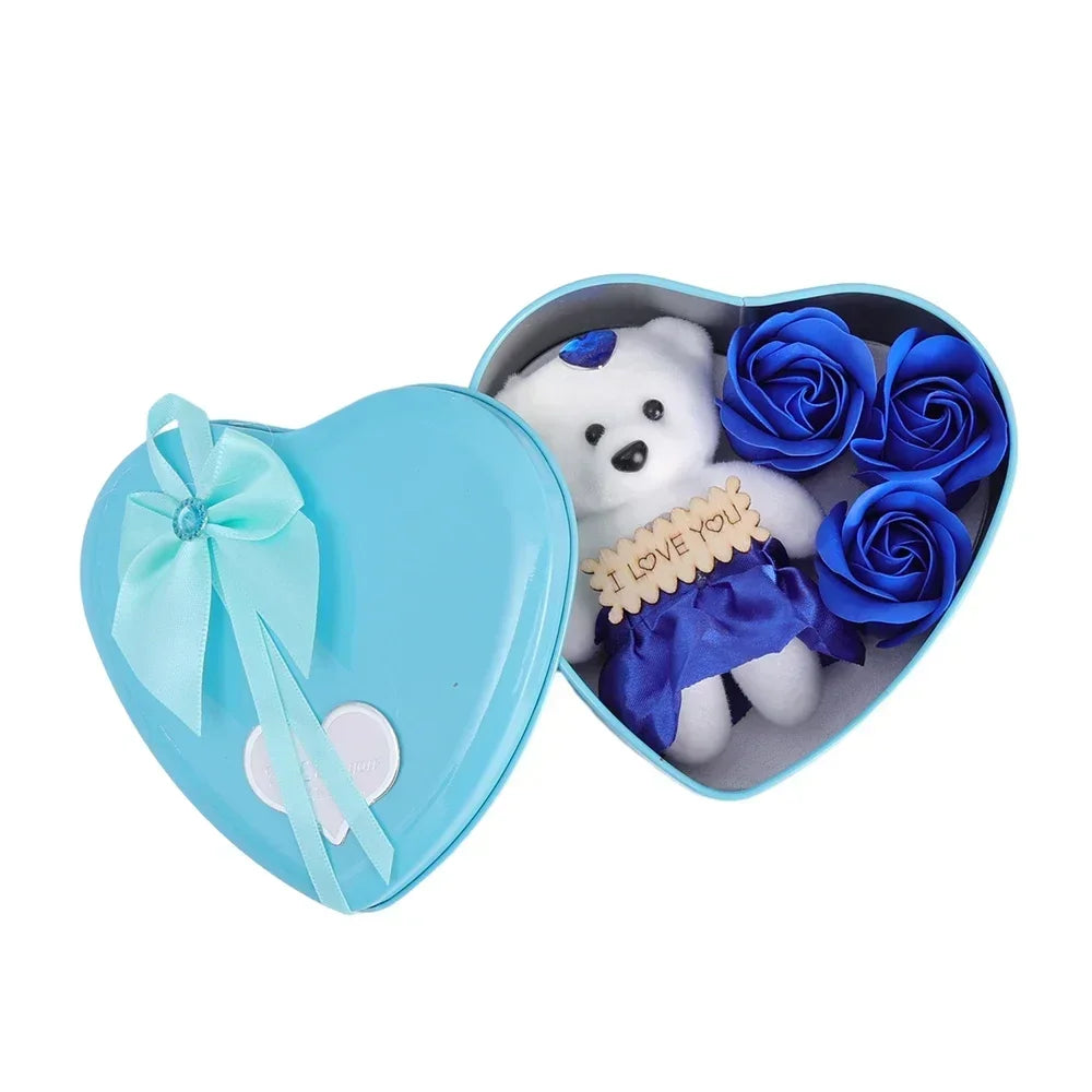 Eternal Bloom - Rose Bear Gift Box with Keepsake Flowers