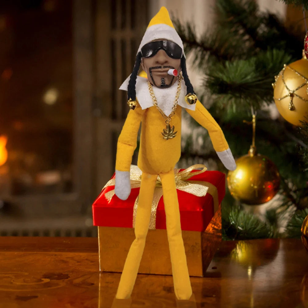 11.81 in Christmas Elf Doll Cute Elves Plush Toy Xmas Gift Holiday Cute Plush Shelf Toy Snoop on A Stoop 2023 Christmas Elf Doll