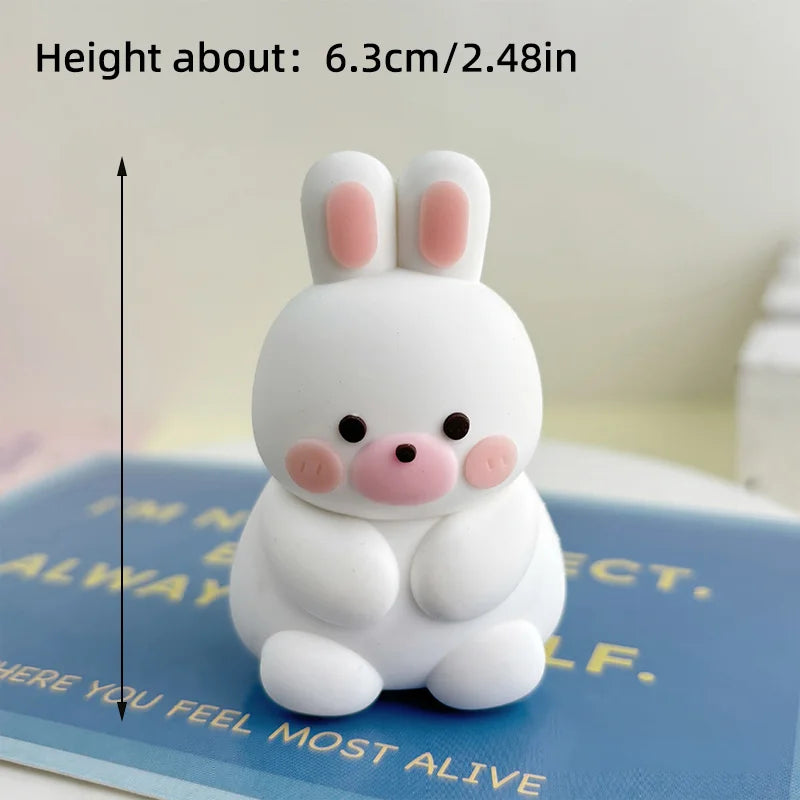 Easter Bunny Cake Topper Cute Rabbit Carrot Happy Birthday Cake Decoration for Kids 1st Birthday Party Supplies Baby Shower Gift