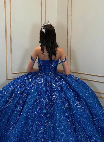 FURSTENBERG Sexy Quinceneara Dress for Women Off Shoulder Sequin Tassles Birthday Party Dresses 15 Anos Vestido Customized