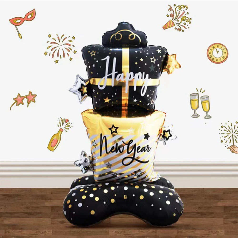 Standing New year balloon Gold 2026 Balloon New year party Balloon decoration 2026 Happy new year eve Party home Decor supplies