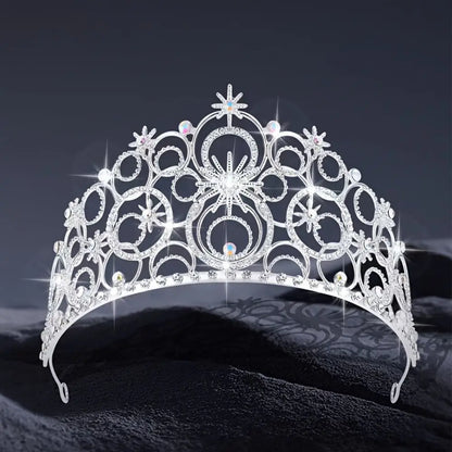 Trendy Luxury Baroque Queen Tiaras Elegant Dazzling Wedding Head Wear Sparkling Shiny Bridal Princess Crown Hair