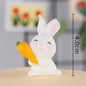 Easter Bunny Cake Topper Cute Rabbit Carrot Happy Birthday Cake Decoration for Kids 1st Birthday Party Supplies Baby Shower Gift