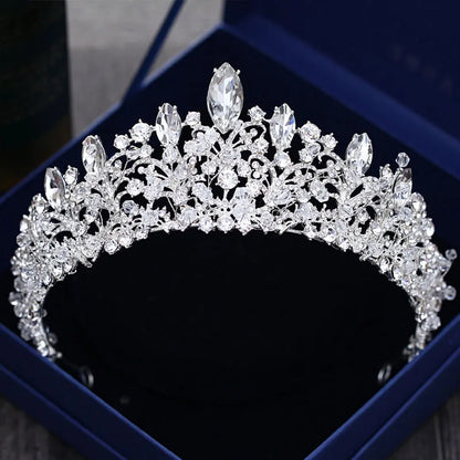 Itacazzo Bridal Headwear Crown Classic Tiaras Suitable for Women's Wedding, Birthday, Party Accessories (Can be Quickly Sent)