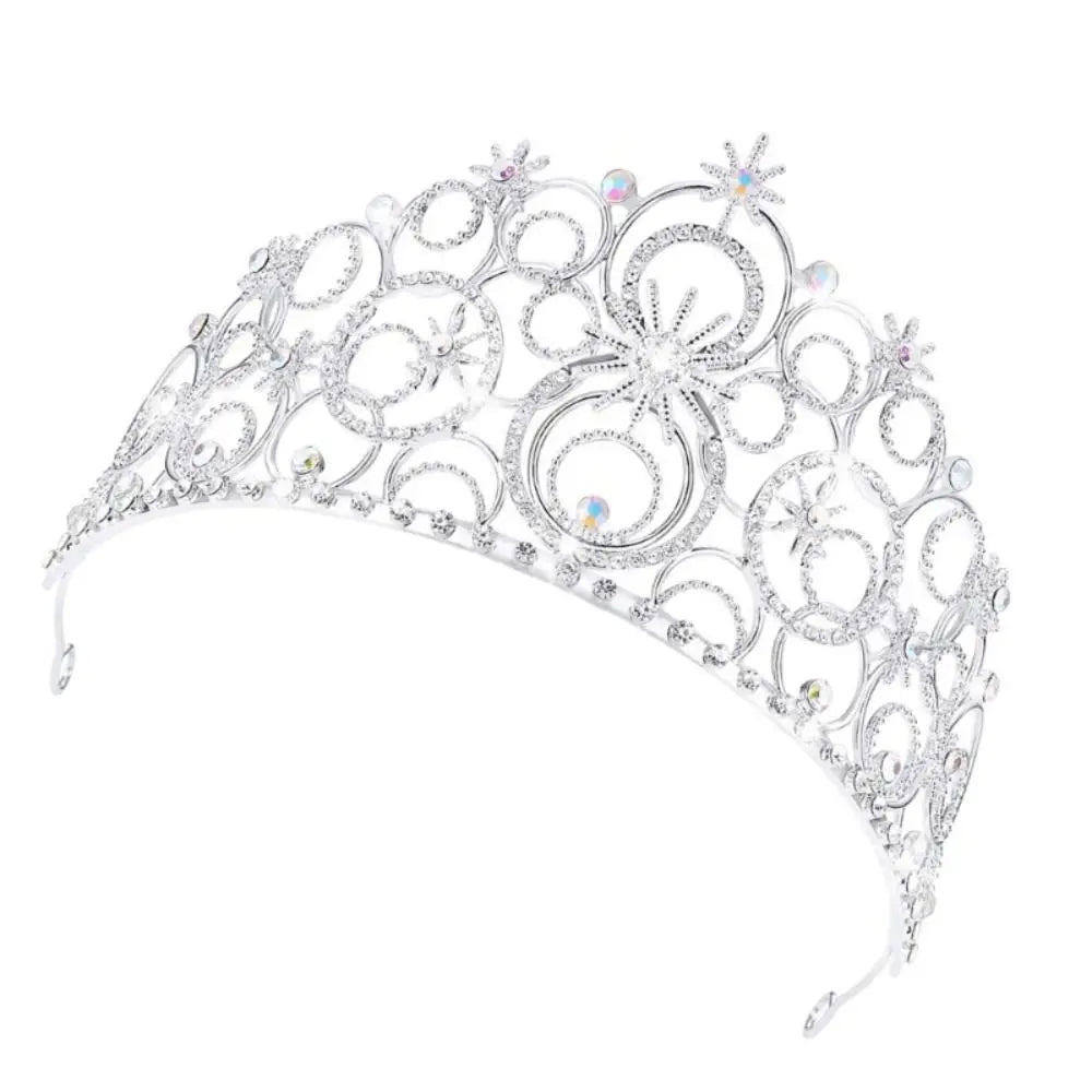 Trendy Luxury Baroque Queen Tiaras Elegant Dazzling Wedding Head Wear Sparkling Shiny Bridal Princess Crown Hair