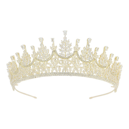 Cubic Zirconia Tiaras For Wedding Bride Hair Jewelry Accessories Bridal Tiaras Crowns For Women Pageant Prom Party Headdress