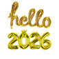 Standing New year balloon Gold 2026 Balloon New year party Balloon decoration 2026 Happy new year eve Party home Decor supplies