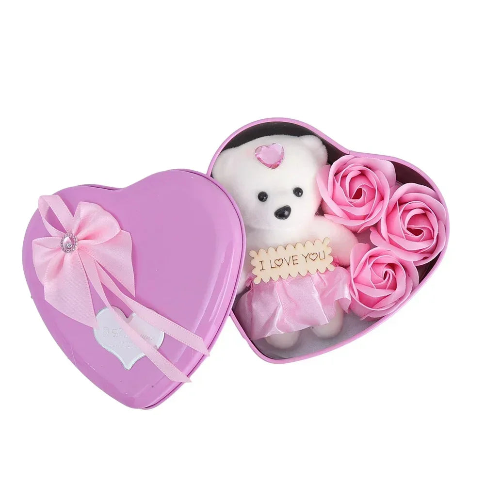 Eternal Bloom - Rose Bear Gift Box with Keepsake Flowers