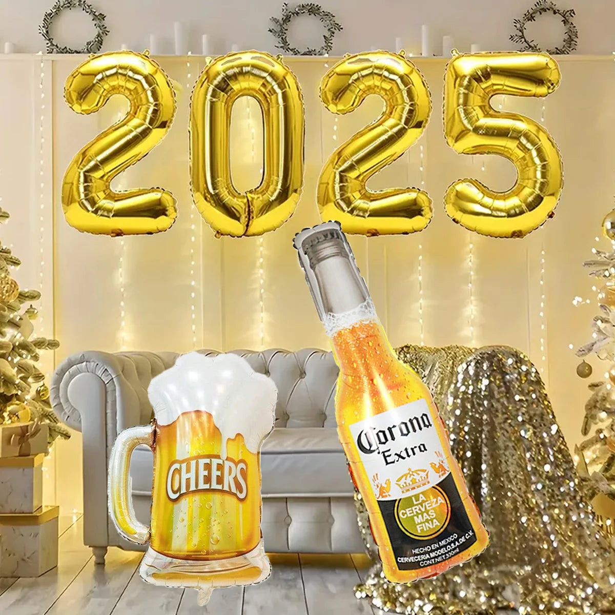 Whiskey beer bottle glass balloons, birthday party, Oktoberfest, bar, New Year, anniversary decoration