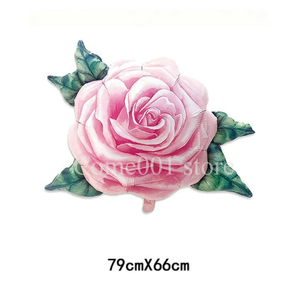 Romantic Rose Balloon Bouquet - Valentine's Day Painting Balloon for Proposals & Celebrations