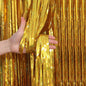 2/3M Party Background Wedding Decoration Foil Fringe Curtain Sequin Bachelorette Photo Backdrop Wall Curtain Birthday BabyShower
