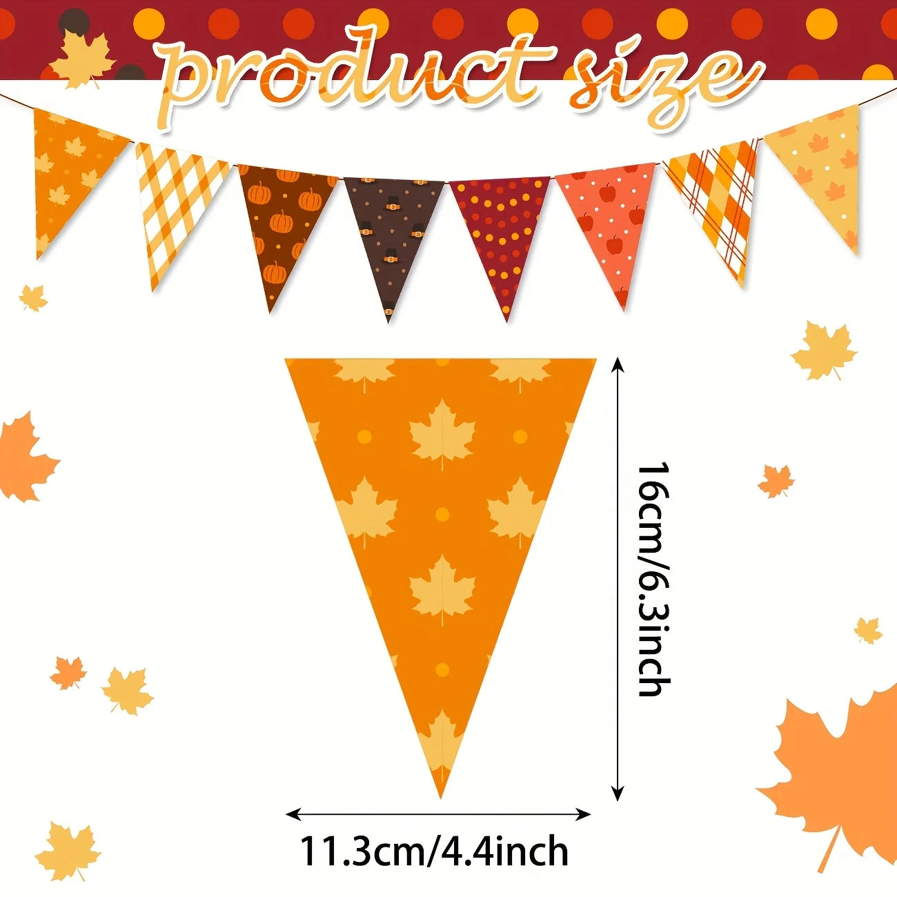 Thanksgiving Decorations Fall Decorations Banner Fall Pumpkin Pennant Autumn Bunting Garlands for Thanksgiving Day Fall Autumn