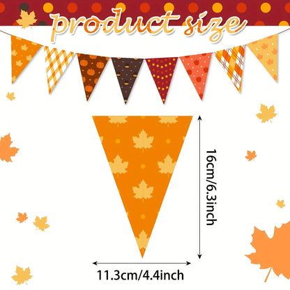 Thanksgiving Decorations Fall Decorations Banner Fall Pumpkin Pennant Autumn Bunting Garlands for Thanksgiving Day Fall Autumn