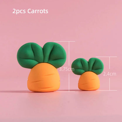 Easter Bunny Cake Topper Cute Rabbit Carrot Happy Birthday Cake Decoration for Kids 1st Birthday Party Supplies Baby Shower Gift