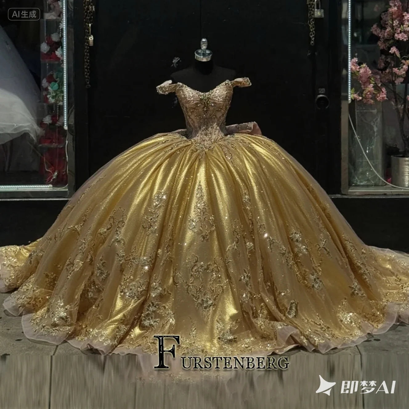 FURSTENBERG Baby Pink 15 Years Quinceneara Dress Bow Bead Cape Formal Party Dress 15 year old quinceanera dresses Customized