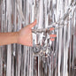 2/3M Party Background Wedding Decoration Foil Fringe Curtain Sequin Bachelorette Photo Backdrop Wall Curtain Birthday BabyShower