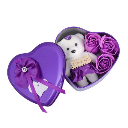 Eternal Bloom - Rose Bear Gift Box with Keepsake Flowers