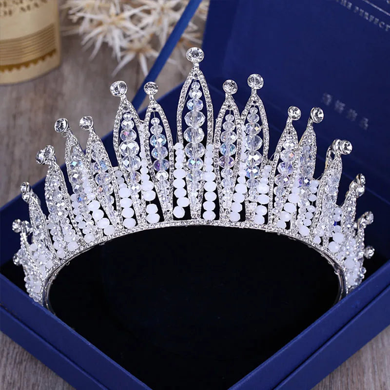 Itacazzo Bridal Headwear Crown Classic Tiaras Suitable for Women's Wedding, Birthday, Party Accessories (Can be Quickly Sent)