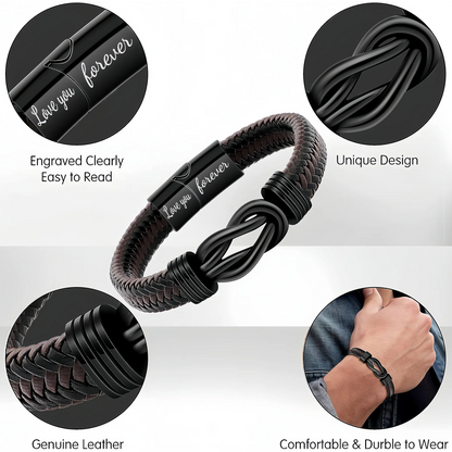 Strength & Style - Premium Leather Bracelet Gift for Him