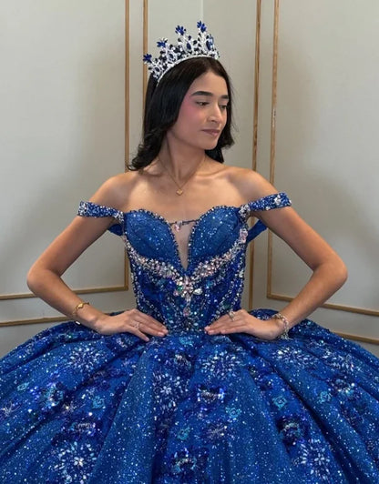 FURSTENBERG Sexy Quinceneara Dress for Women Off Shoulder Sequin Tassles Birthday Party Dresses 15 Anos Vestido Customized