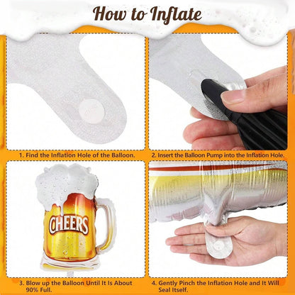 Whiskey beer bottle glass balloons, birthday party, Oktoberfest, bar, New Year, anniversary decoration